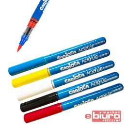 MARKERY AKRYLOWE Z PĘDZELKIEM CARIOCA 5 KOL BLIST