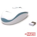 MYSZKA BEZPRZEWODOWA OMEGA WIRELESS 1000/1200/1600 DPI 2,4 GHZ WHITE-BLUE