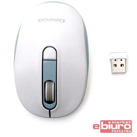 MYSZKA BEZPRZEWODOWA OMEGA WIRELESS 1000/1200/1600 DPI 2,4 GHZ WHITE-BLUE