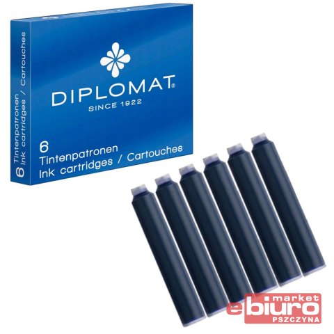 NABOJE DO PIÓR DIPLOMAT 6SZT NIEBIESKIE
