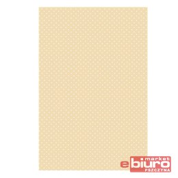 OBRUS PAPIEROWY ECRU W KROPKI POL-MAK