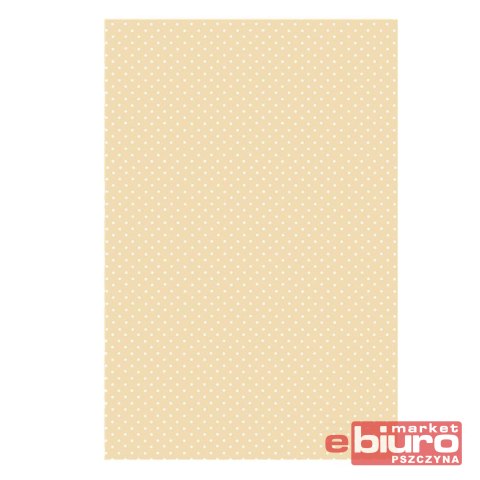 OBRUS PAPIEROWY ECRU W KROPKI POL-MAK