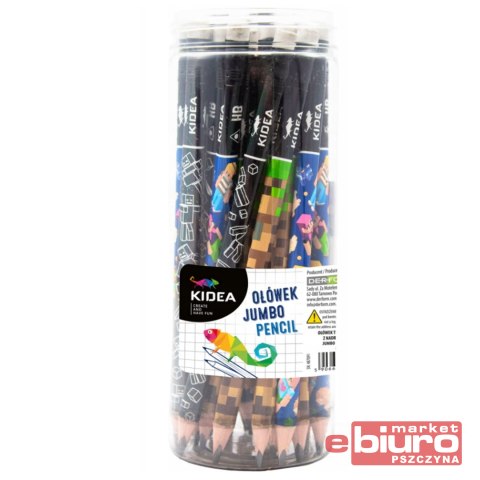 OŁÓWEK TRÓJKĄTNY JUMBO Z NADRUKIEM A KIDEA