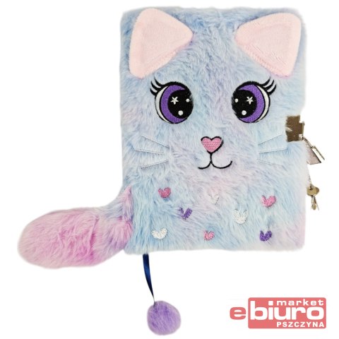 PAMIĘTNIK Z KŁ 3D WŁOCHACZ A5 96K MLF CHARMING CAT