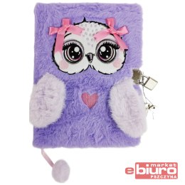 PAMIĘTNIK Z KŁ 3D WŁOCHACZ A5 96K MLF VIOLET OWL