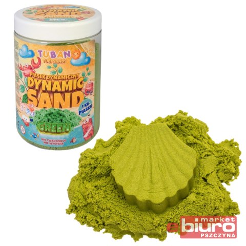 PIASEK DYNAMICZNY ZIELONY 1KG TUBAN