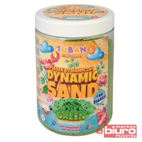 PIASEK DYNAMICZNY ZIELONY 1KG TUBAN