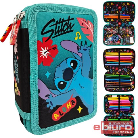 PIÓRNIK POTRÓJNY Z WYP. STITCH MINT ALOHA MAJEWSKI