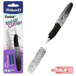 PIÓRO WIECZNE PELIKAN TWIST COLOR BIAŁO-CZAR NABO