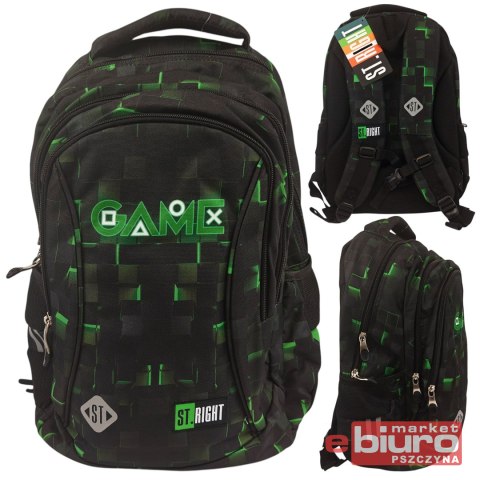 PLECAK 3 KOM STRIGHT BP-77 GREEN GAME