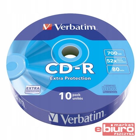 PŁYTA CD-R VERBATIM 52x700MB EXTRA 43725 10 SZTUK