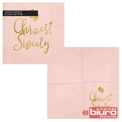 SERWETKI CHRZEST ŚWIĘTY J.RÓŻOW 33X33CM A'12 PARTY