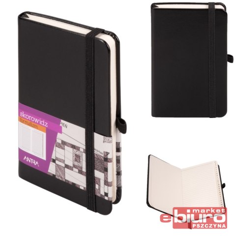 SKOROWIDZ Z GUMKĄ A6 CZARNY ANTRA
