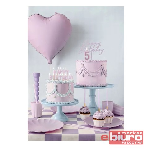 TOPPER AKRYL NA TORT HAPPY BIRTHDAY FIOLE PARTYDEC