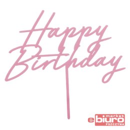 TOPPER AKRYL NA TORT HAPPY BIRTHDAY J.RÓŻ PARTYDEC