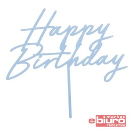 TOPPER AKRYL NA TORT HAPPY BIRTHDAY MGLIST NIEB PD