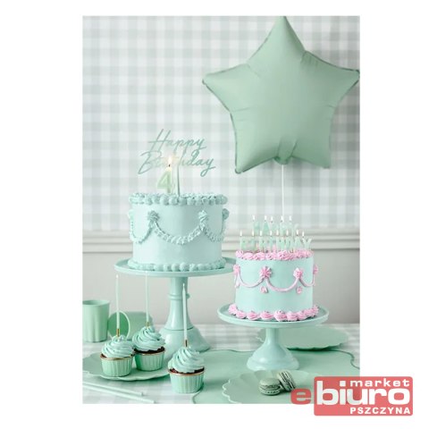 TOPPER AKRYL NA TORT HAPPY BIRTHDAY ZIELEŃ PARTYDE