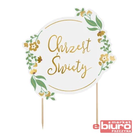TOPPER NA TORT CHRZEST ŚWIĘTY 15X20CM MIX PARTYDEC