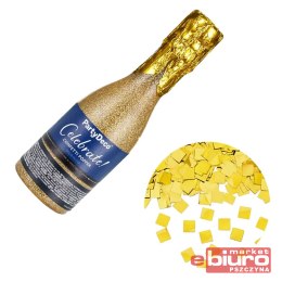 TUBA Z KONFETTI SZAMPAN ZŁOTY 20,5CM PARTYDECO