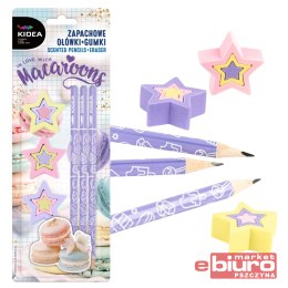 ZAPACHOWE OŁÓWKI + GUMKI MAKARONIKI KIDEA