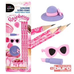 ZAPACHOWE OŁÓWKI + GUMKI MALINOWY SERNIK KIDEA