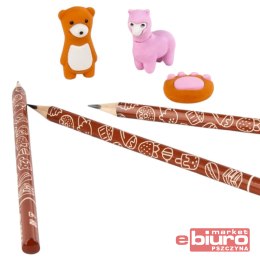 ZAPACHOWE OŁÓWKI + GUMKI SŁONY KARMEL KIDEA