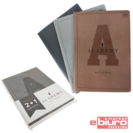 ZESTAW ZESZYTÓW A5 60K LINIA ACADEMY 3SZT CARBON