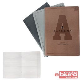 ZESTAW ZESZYTÓW A5 60K LINIA ACADEMY 3SZT CARBON