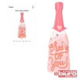 BALON FOLIOWY BUTELKA 38X97CM MIX PARTYDECO