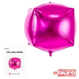 BALON FOLIOWY SZEŚCIAN 35X35X35CM C.RÓŻOWY PARTYDE