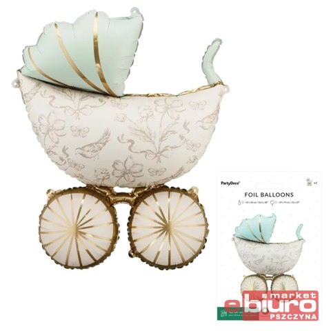 BALON FOLIOWY WÓZEK 67X96CM MIX PARTYDECO