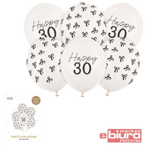 BALONY 30CM 30 PASTEL OFF WHITE A'6 PARTYDECO