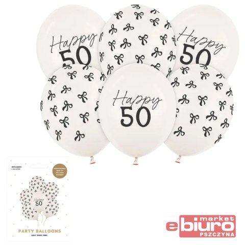 BALONY 30CM 50 PASTEL OFF WHITE A'6 PARTYDECO