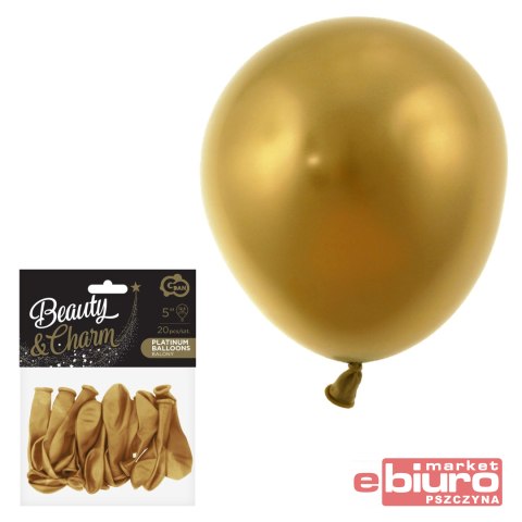 BALONY BEAUTY&CHARM PLATYNOWE ZŁOTE 5" A'20 GODAN