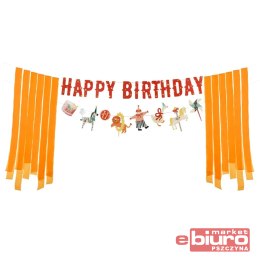 BANER URODZINOWY HAPPY BIRTHDAY 210CM CYRK