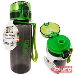 BIDON 500ML STRIGHT BLACK & GREEN 2536