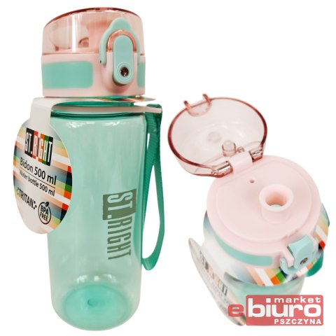 BIDON 500ML STRIGHT MINT & PINK 2512