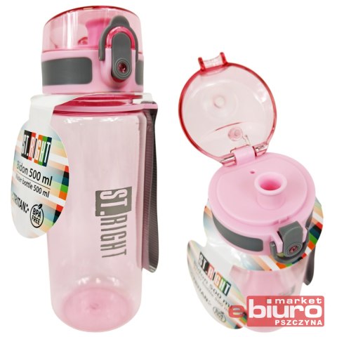 BIDON 500ML STRIGHT PINK & GREY 2550