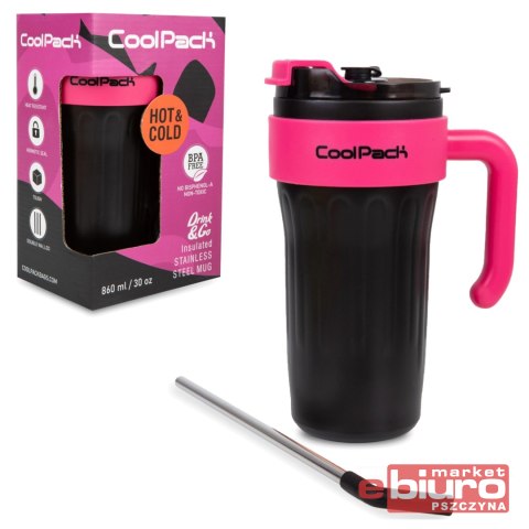 COOLPACK COFFEE MUG JUMBO KUBEK TERM 860ML PINK BL