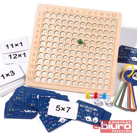 DREWNIANA GRA DO NAUKI LICZENIA. TABLICZKA MNOŻENI