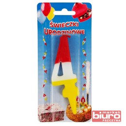 KOLOROWE ŚWIECZKI URODZINOWE CYFERKA 