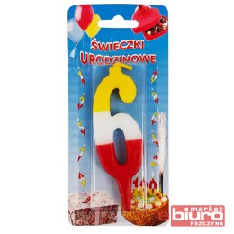 KOLOROWE ŚWIECZKI URODZINOWE CYFERKA 