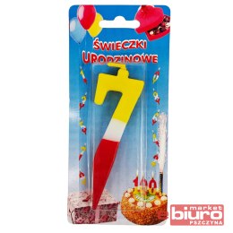 KOLOROWE ŚWIECZKI URODZINOWE CYFERKA 