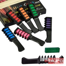 KREDA DO WŁOSÓW 10 KOLOROWYCH GRZEBIENI NORIMPEX