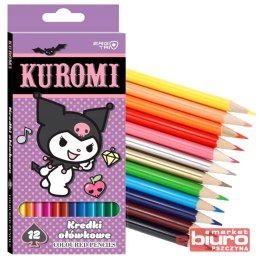 KREDKI 12 KOL 18CM PUDEŁKO KUROMI MAJEWSKI