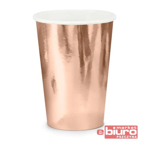 KUBECZKI RÓŻOWE ZŁOTO 220ML A'6 PARTYDECO