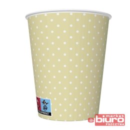 KUBKI PAPIEROWE 250ML A'8 J. ŻÓŁTE KROPKI POL-MAK