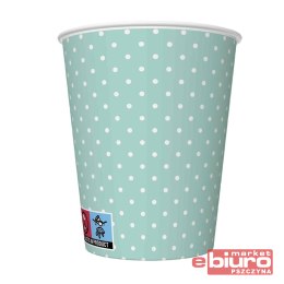 KUBKI PAPIEROWE 250ML A'8 MIĘTOWE KROPKI POL-MAK