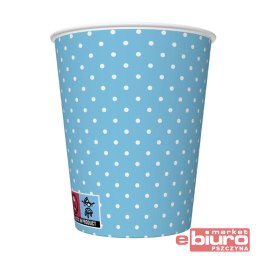 KUBKI PAPIEROWE 250ML A'8 NIEBIESKI KROPKI POL-MAK