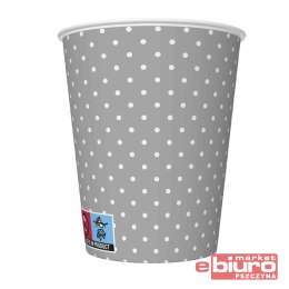 KUBKI PAPIEROWE 250ML A'8 SZARE KROPKI POL-MAK